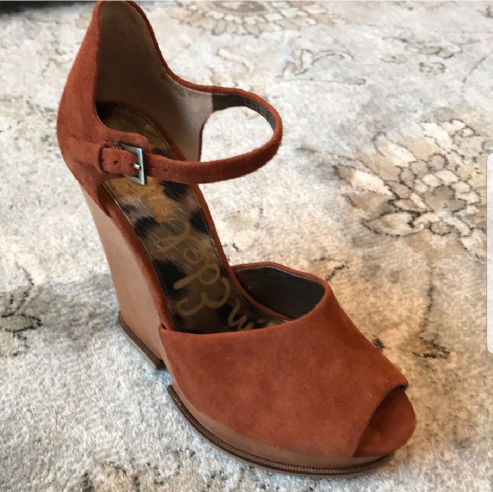 Sam Edelman Brown Suede Wedge